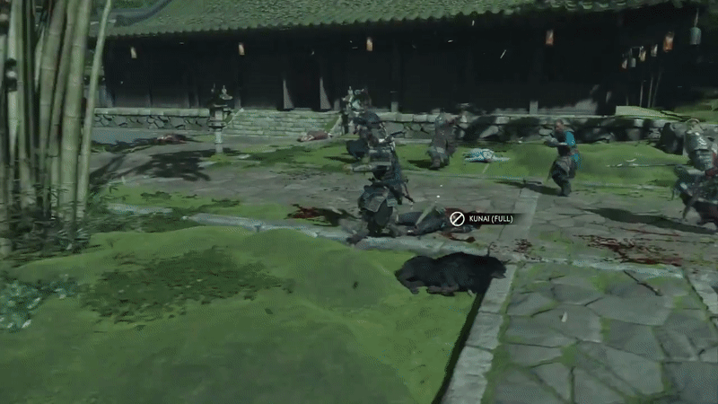 Ghost of Tsushima taking damage in combat