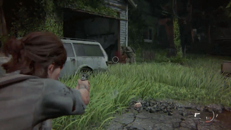 The Last of Us Part II, taking damage in combat